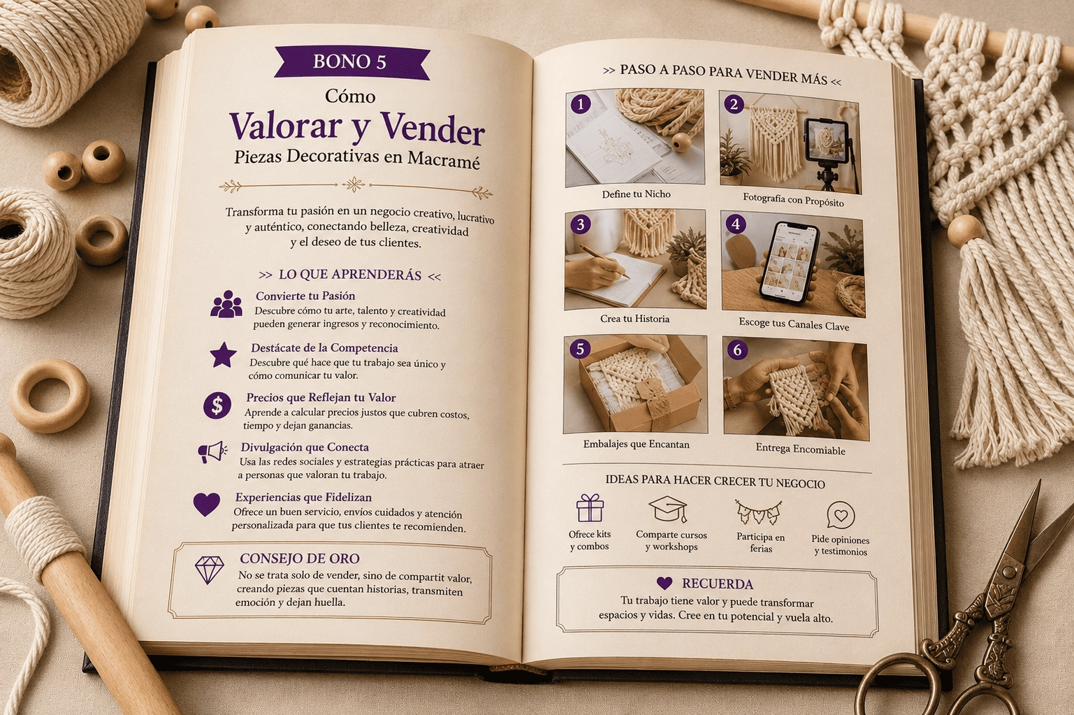 C&oacute;mo Valorar y Vender Piezas Decorativas en Macram&eacute;